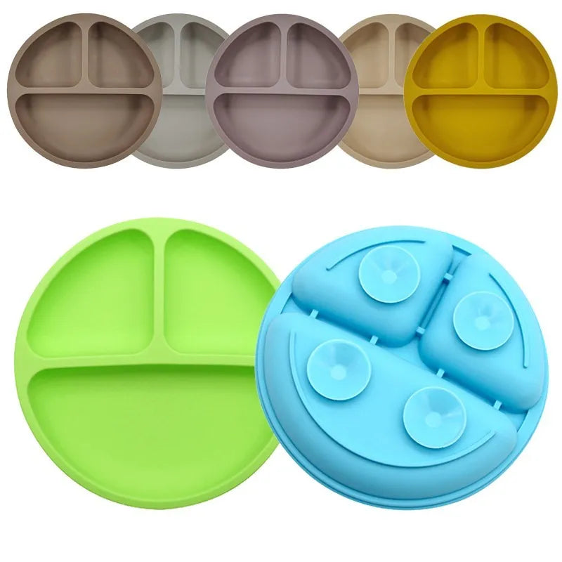 Baby silicone dining plates