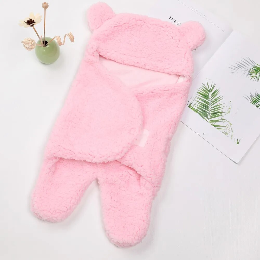 Fluffy baby swaddle