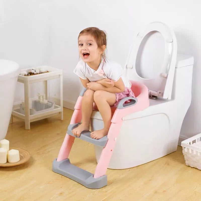 Folding potty seat