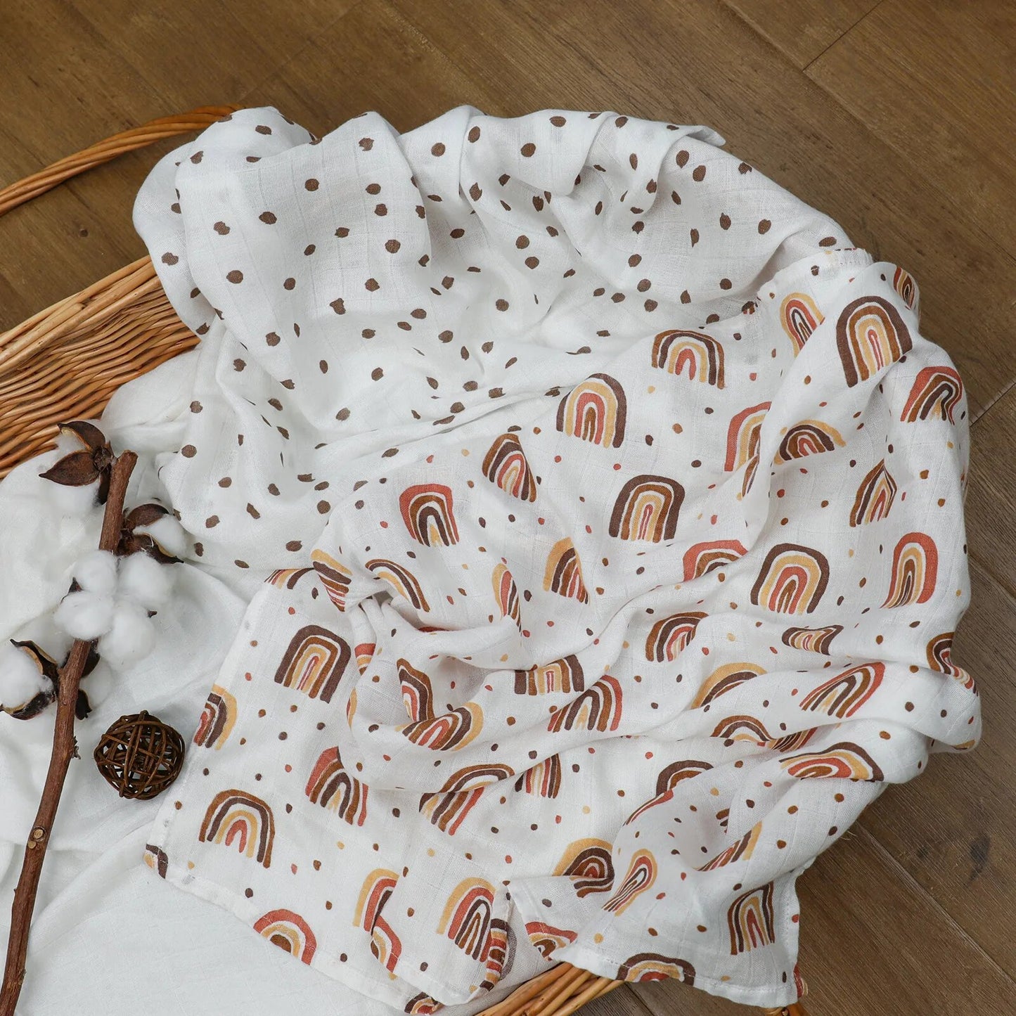 Muslin swaddle blanket (70% Bamboo 30% Cotton)