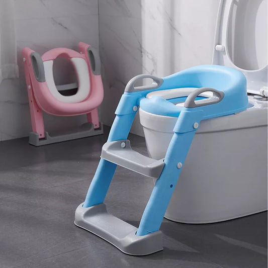 Folding potty seat