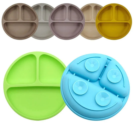 Baby silicone dining plates